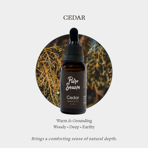Pure Sauna Cedarwood Essential Oil, 30 ml