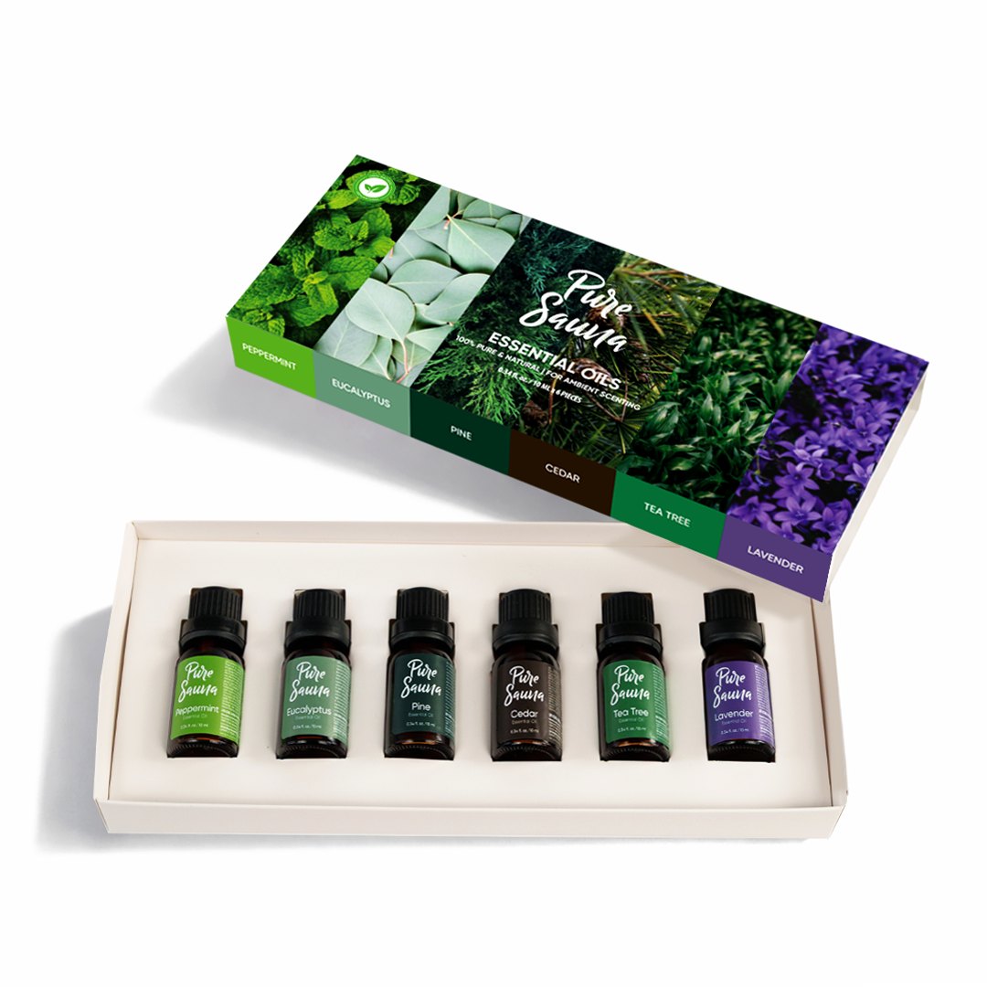 Pure Sauna Essential Oils Discovery Set, 6 x 10 ml