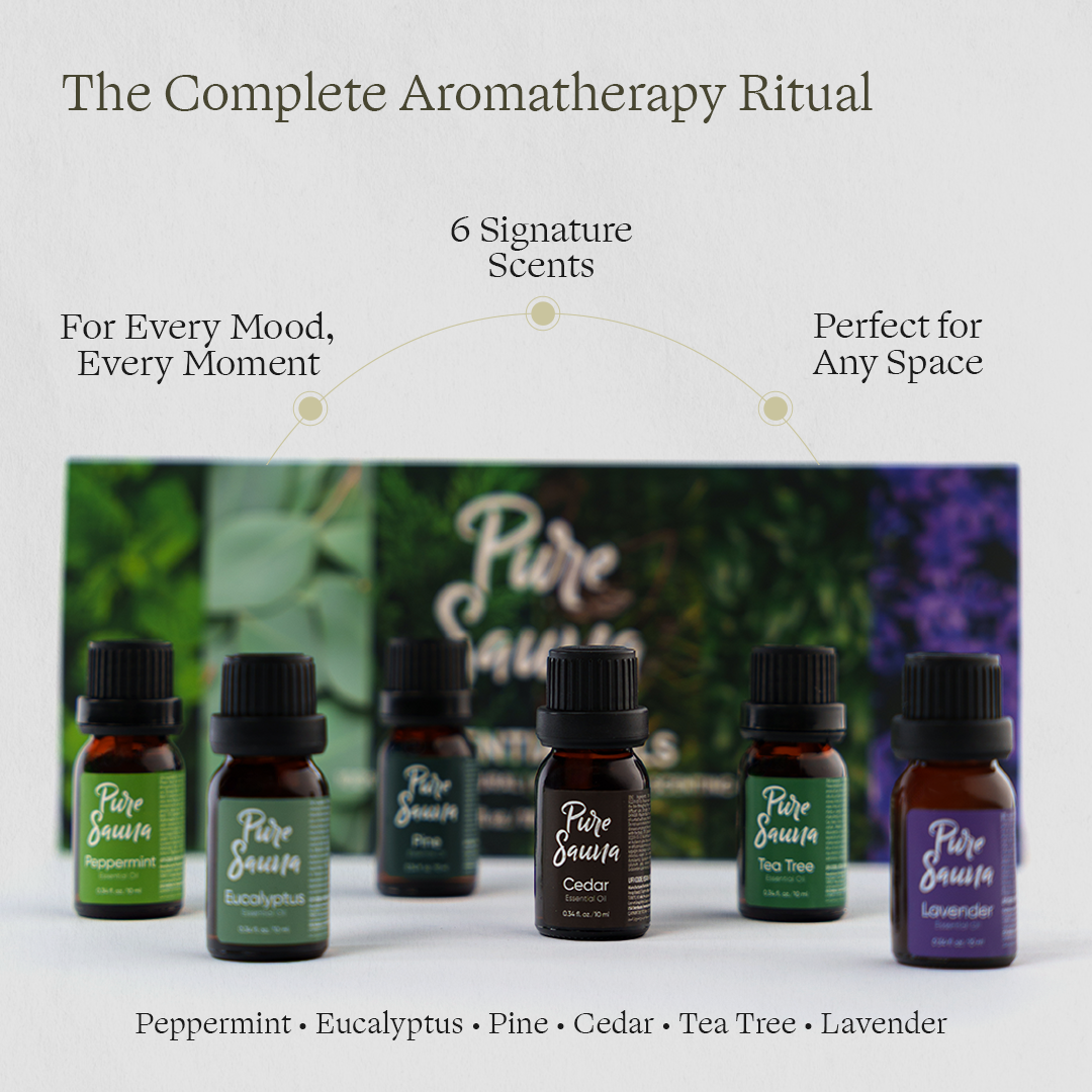 Pure Sauna Essential Oils Discovery Set, 6 x 10 ml